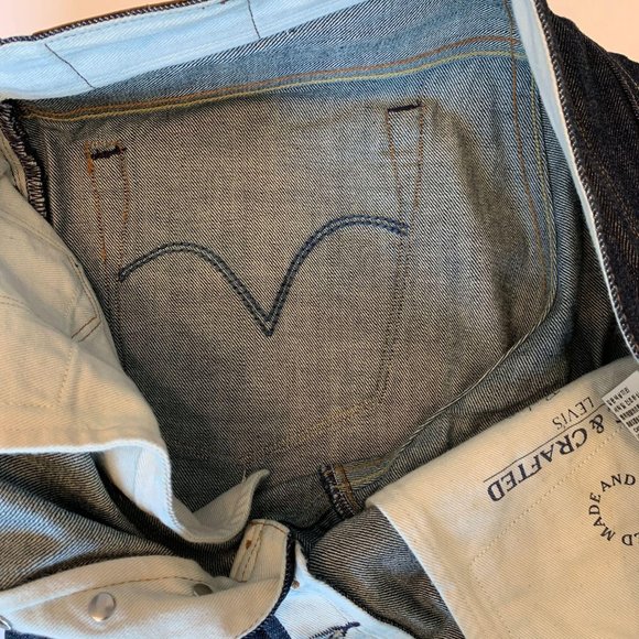 Levi's Made & Crafted “Ruler” Straight Button-fly 32 x 34 Denim Jeans - Picture 12 of 14